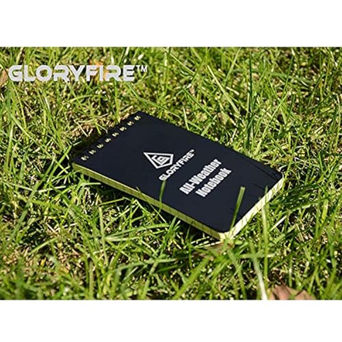 GLORYFIRE Waterproof Notebook All Weather Shower Pocket Tactical Notepad with Cover Steno Pad Memo Book - Thumbnail 2
