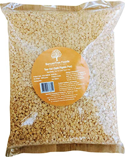 BanyanTree Foods Lenteja del Guisante (Toor Dal) 2kg