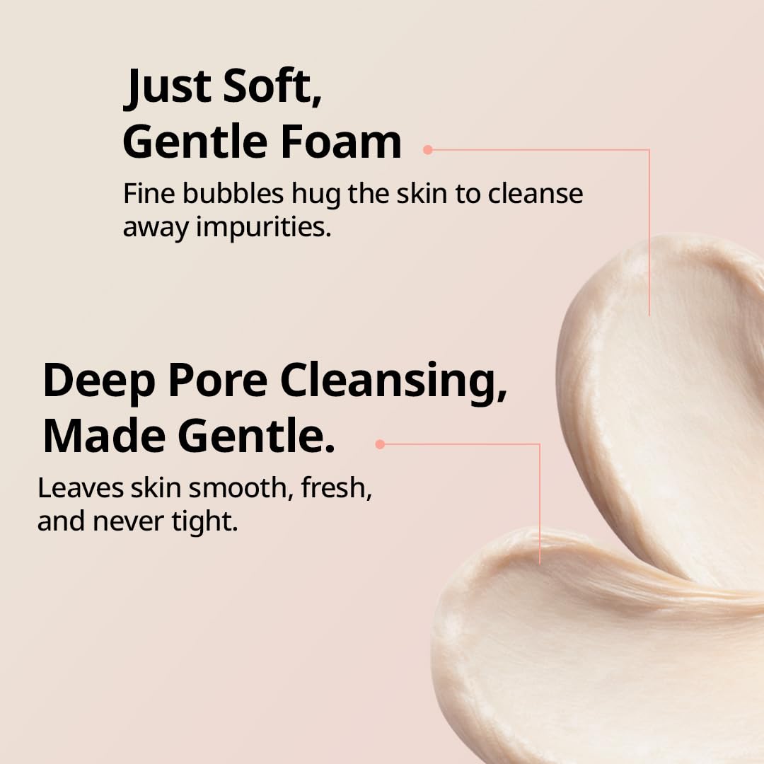 DINSEE Premium Vegan Microbiome Rice Foam Cleanser- Gentle Korean Rice Face Wash, Vegan Face Cleanser, Daily Facial Cleanse, Makeup remover, Reduce Sebem, 150ml / 5.07fl.oz - Image 4