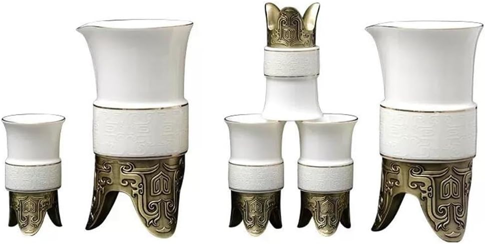 Three-legged Bronze Ware Jue Cup Wine Set Ceramic Wine Set Chinese Sober Wine Distributor