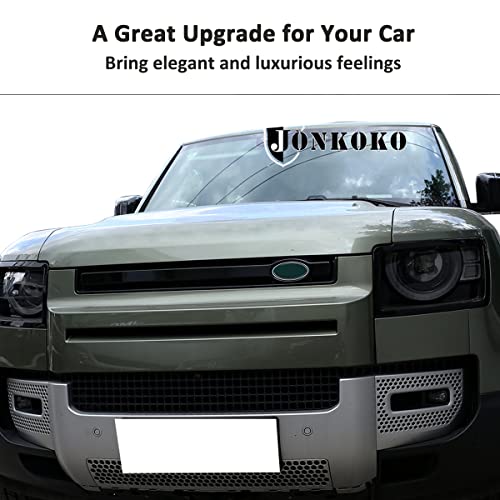 Image of Front Grille Trim Strips For Land Rover Defender 90 110 2020-2022 Grille Trim Strips Cover Frame Car Decorations Stickers (Gloss Black)