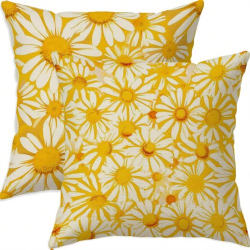 Housse coussin 75x75cm lin de qualité supérieure taie jaune d392