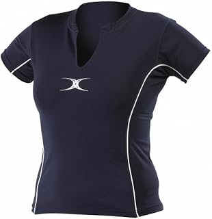 GILBERT Ladies Phoenix Netball Top, Navy, M