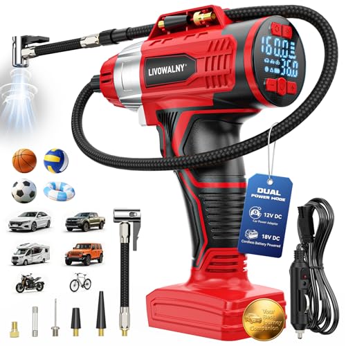 160PSI Cordless Tire Inflator Portable Air Compressor Compatible - image 1