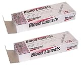 MEDIPOINT Stainless Steel Lancets – 200 Count (Pack of 2) | Sterile, Disposable, Individually Wrapped...