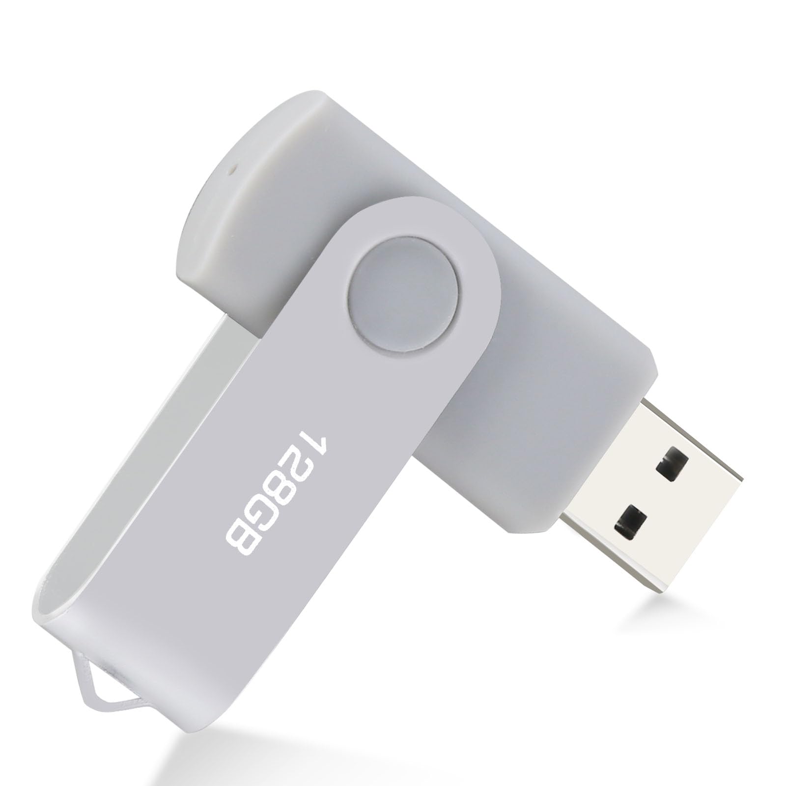 Chiavetta USB 2.0 128GB, Pen Drive Memoria Stick Chiavetta USB 128GB Thumb Drive per PC, Laptop, ecc (Argento)