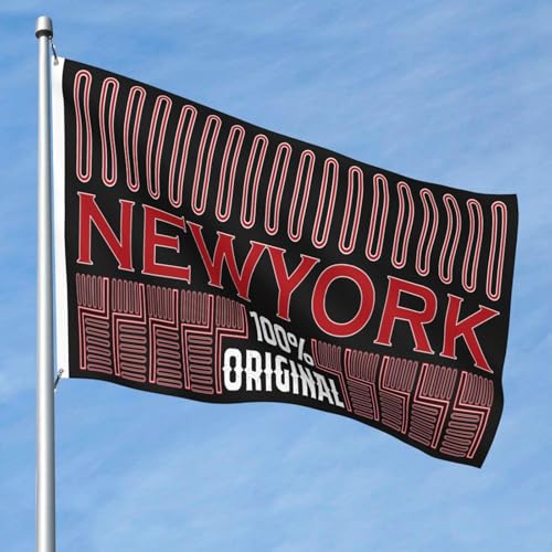 Double-Sided Newyork. 100 Percent Original Flags 5x8 Ft Heavy Duty Durable Outdoor Decorative Banner Large Home Yard Flag