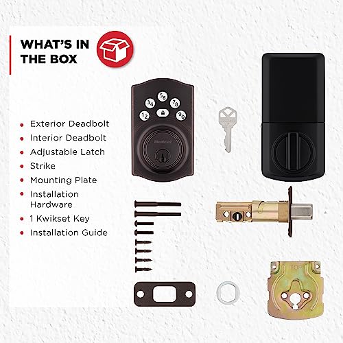 Kwikset Powerbolt 240 5-Button Keypad Venetian Bronze Traditional Electronic Deadbolt Door Lock, Featuring Convenient Keyless Entry, Customizable User Codes and Auto-Locking thumbnail 8