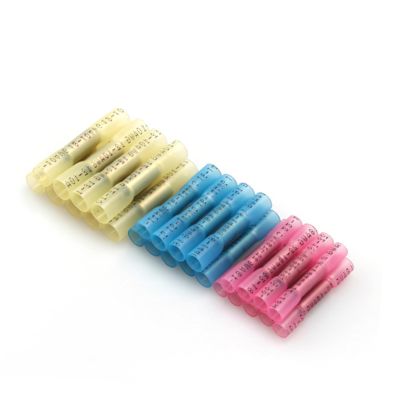 SOLUSTRE 200pcs Heat Shrink Butt Connectors for Electrical Wiring Insulated Crimp Terminals for Automotive Applications Random Style