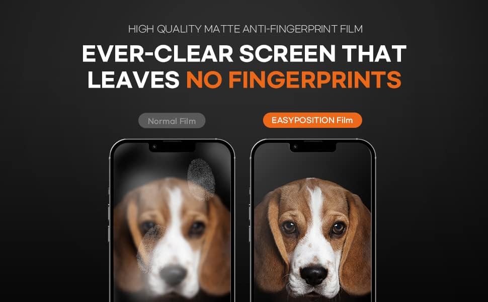 Miniatura 4 de Película protectora de pantalla (paquete de 3) para iPhone 13 mini, mate antirreflejos, tacto perfecto, fácil instalación con herramienta guía