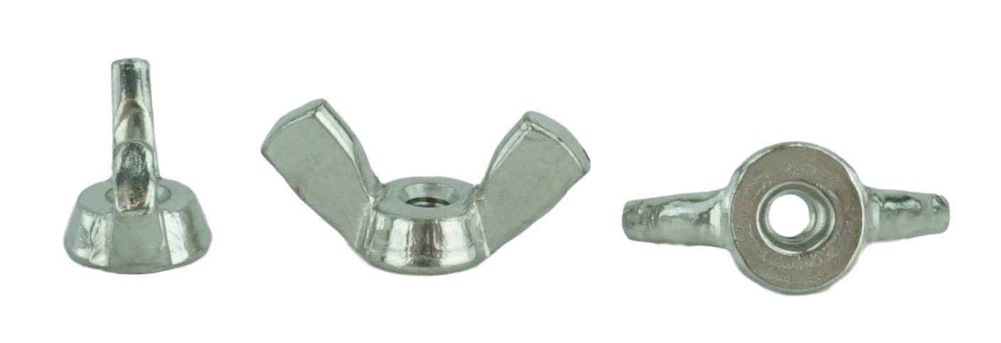 Stainless 6-32 Wing Nut, Stainless Steel 18-8, Machine Thread (50, 6-32 Wing Nut)