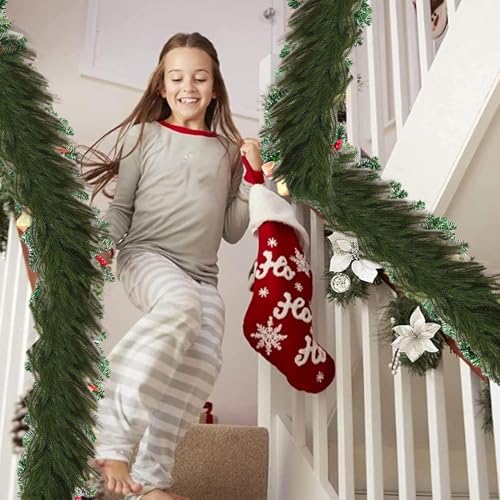 Guirlande de Noël pour décoration de porte extérieure toutes saisons