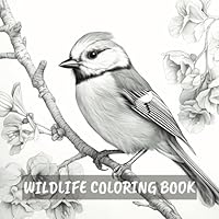 Wildlife Coloring Book: 50 Beautiful Realistic Grayscale Wildlife Scenes B0D5CQD3DQ Book Cover