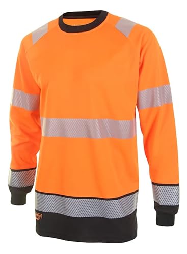 Beeswift High Visibility Two Tone Long Sleeve T-Shirt Orange/Black Xl HVTT005ORBLXL