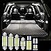 15 pièces Voiture Ampoules LED Lampes de Lecture intérieures Miroir de vanité lumières de Coffre Accessoires, pour Opel Astra H 2004 2005 2006 2007 2008 2009