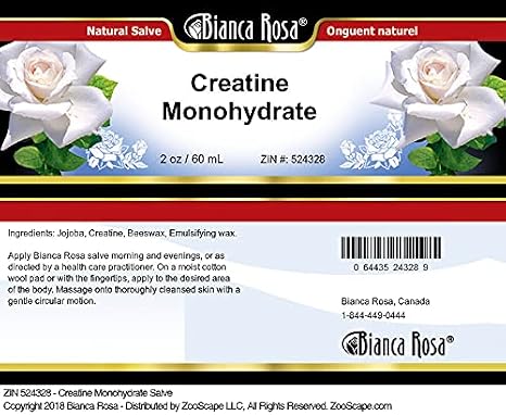 Bianca Rosa Creatine Monohydrate Salve (2 oz, ZIN: 524328)