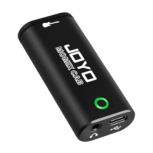 JOYO Guitar Audio Interface Pocket Internal Recording Sound Card with Type-C and Lightning for Phone Portable and Lightweight Plug & Play (MOMIX CAB)