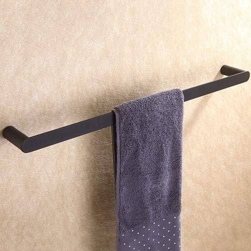 タオルバー モダンなタオルホルダー 304 ステンレススチール 布レール 壁取り付け式 バスルームラック ブラック タオルバー ネジ