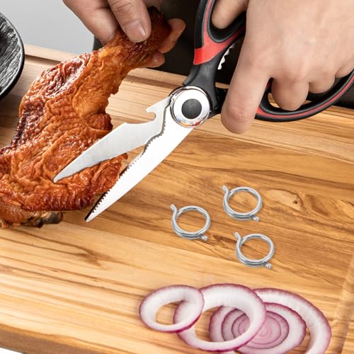 Miniatura 6 de Holidyoyo 15 Resortes Para Tijeras De Cocina: Resorte De Repuesto Resistente Para Tijeras De Aves Y Herramientas Para Cortar Huesos De Pollo - Piezas De Metal Plateadas Para De Cocina