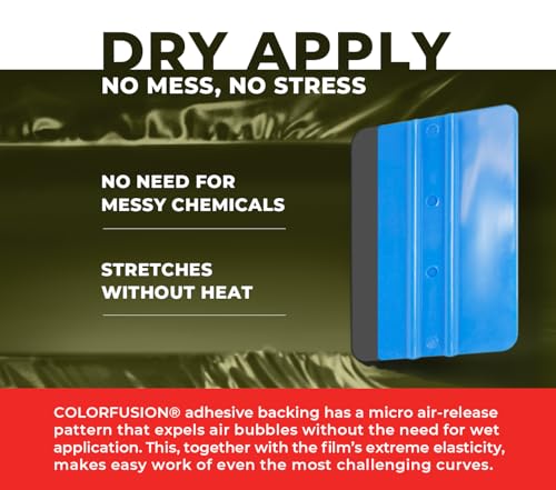 Image of ColorFusion PPF by VViViD, Satin Stealth Combat Green Dry Apply PPF Vinyl Car Wrap Roll 10ft x 5ft