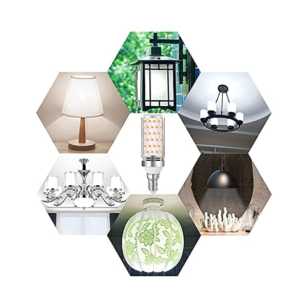 Akynite E14 LED Kaltweiß 6000K 12W, 1350LM, Nicht Dimmbar, Ersetzt E14 100W Halogenlampe, 360-Grad-Licht, Stabform… – Bild 8