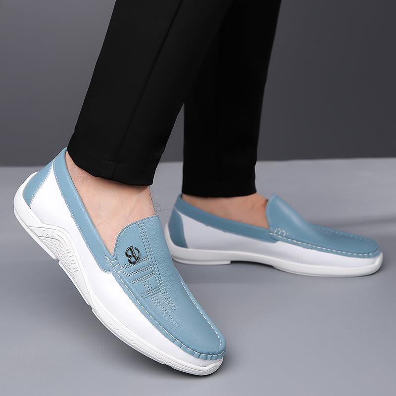 Men's Business Style Color-Blocked Slip-on Loafers, Comfortable and Non-Slip Rubber-Soled Casual and Durable Walking Shoes, Suitable for Men's Outdoor Activities2