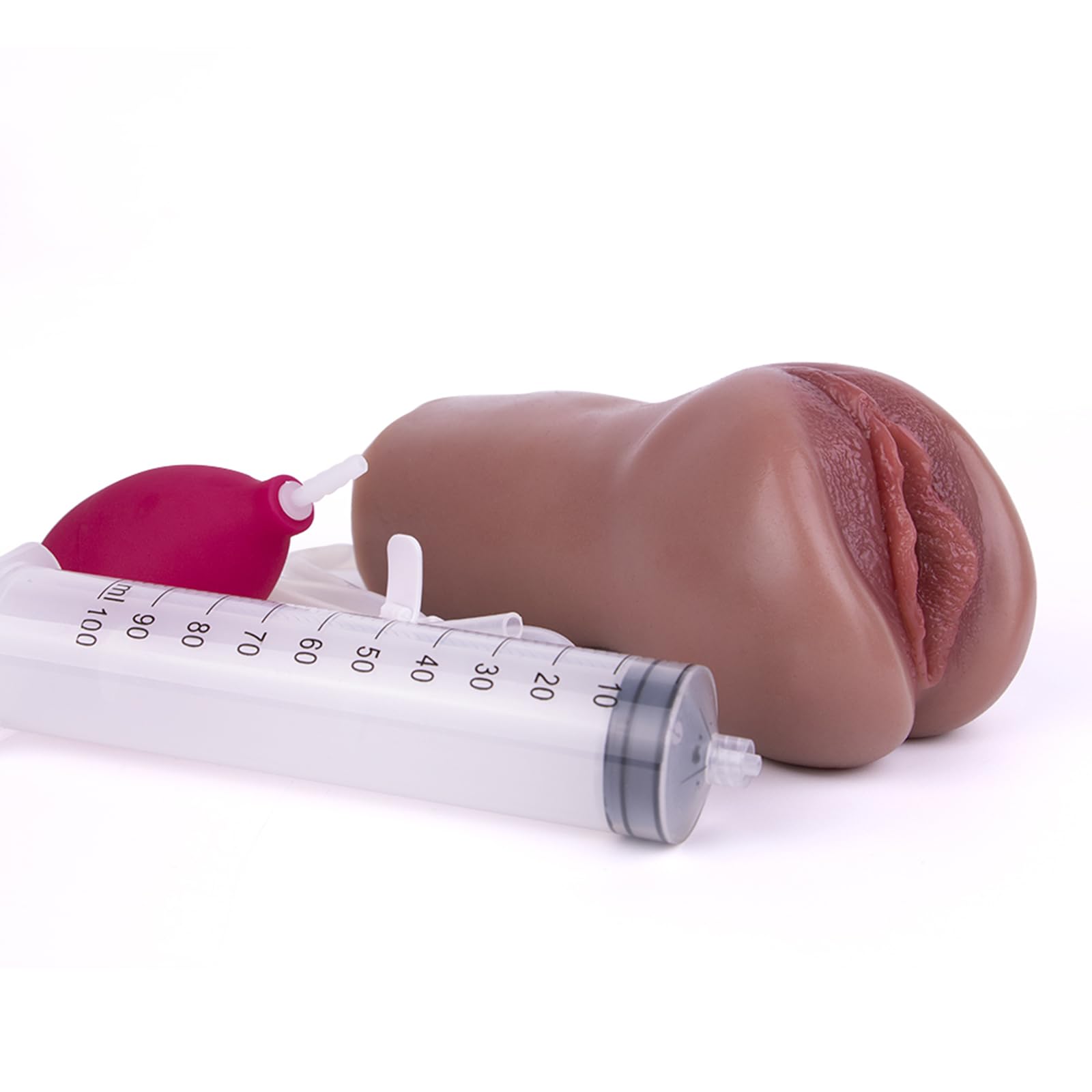 Amazon.com: 6.3 inch Skin Color Squirting Silicone Male Masturbator Vacuum  Cup with Bulb and Tube, Portable Men Masturbator Sleeve Pocket Masturbator  Cup Adult Sex Toys for Men : Health & Household