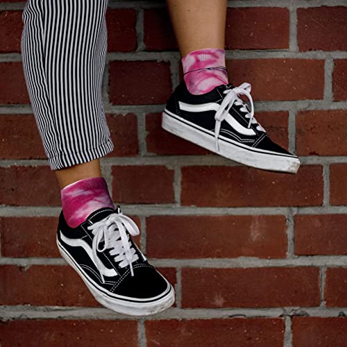 Men's Rayon from Bamboo Fiber Colored Sports Superior Wicking Athletic Ankle Socks - 4 Pair Value Pack4