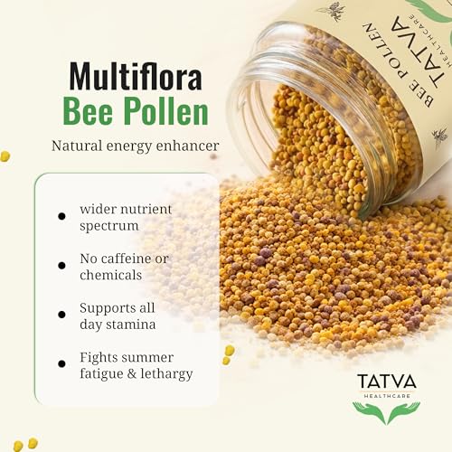 Image of Organic Bee Pollen Granules (Glass Jar) | Protein-Rich Superfood for Energy & Immunity Support | Plant-Based | Multiflora Blossoms |