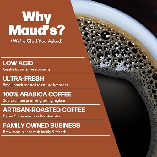 Image of Maud's Cinnamon Roll & Butter Toffee Flavored Coffee Pods, 22ct | Medium Roast Flavored Coffee in Single Serve Pods - 100% Arabica Coffee, Compatible with Keurig Coffee Makers
