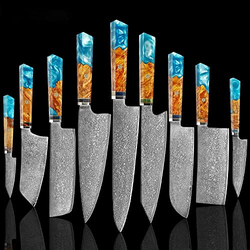 Set Cuchillos Cocina 9 Piezas Acero Aleación