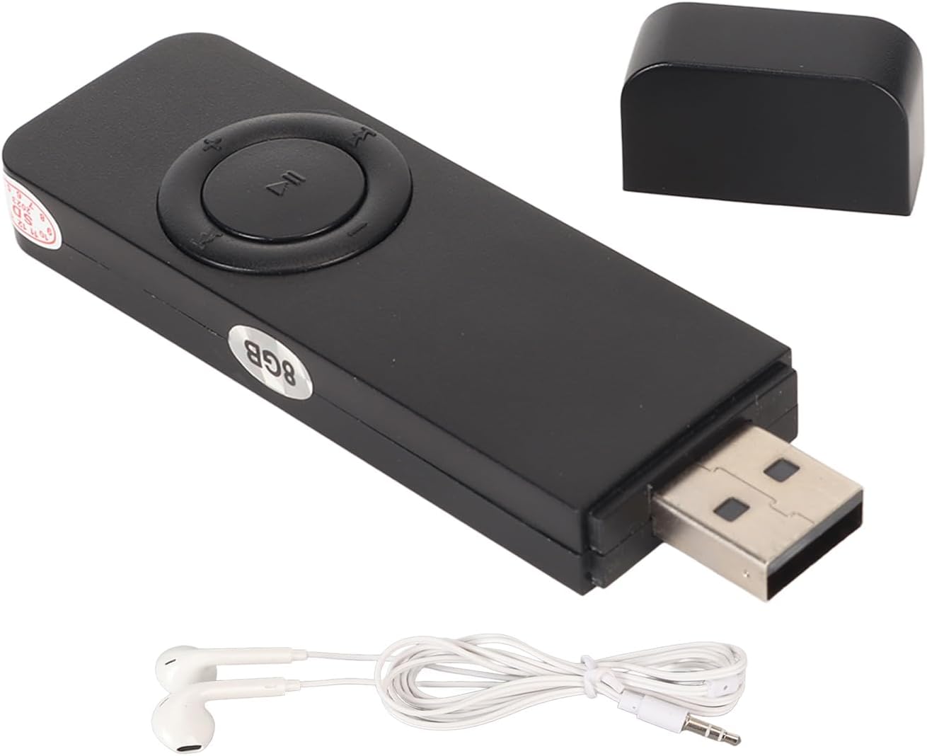 8GB MP3 Player, Portable Music Player, up to 64GB Expandable, USB Flash Drive, Support OTG, HiFi Lossless Sound, Pocket Slim Size, for Sport, Earphones Included (Black) image 2