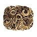 SWACC Short Messy Curly Dish Hair Bun Extension Easy Stretch hair Combs Clip in Ponytail Extension Scrunchie Chignon Tray Ponytail Hairpieces (Dark Blond Brown Mixed -9H19#)