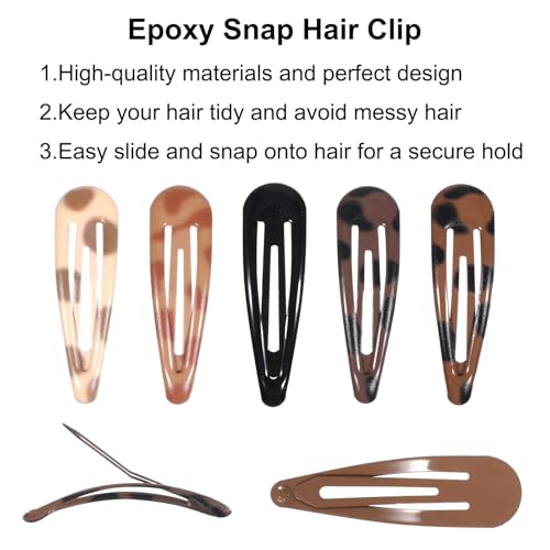 Pinzas para cabello Snap, 20 piezas pequeñas, metal miniatura 7