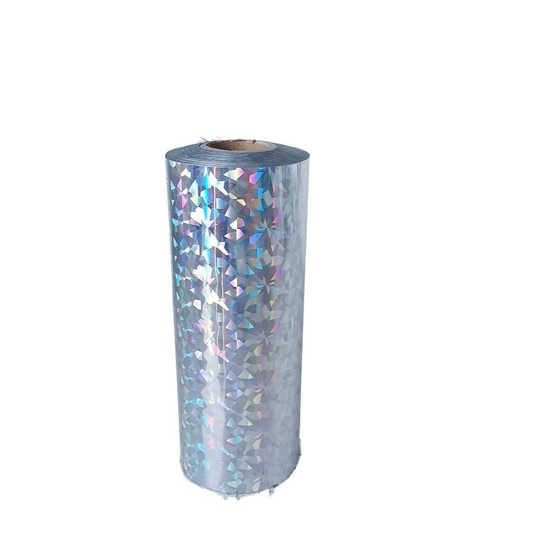 Papier do tłoczenia na gorąco, Folia termotransferowa do tłoczenia na gorąco, wielokolorowa, jedna rolka, stemplowania, 16 cm x 120 m, papieru lub plastiku(Silver Glasses)