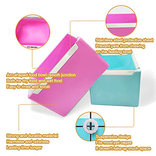 Food and Water Bowl for Hamster/Rabbit/Chinchilla/Guinea Pig Other Small Pets,Rabbit Guinea Pig Hay Feeder,Made from Non-Toxic, BPA Free Plastic and Minimizing Waste and Mess - Image 6