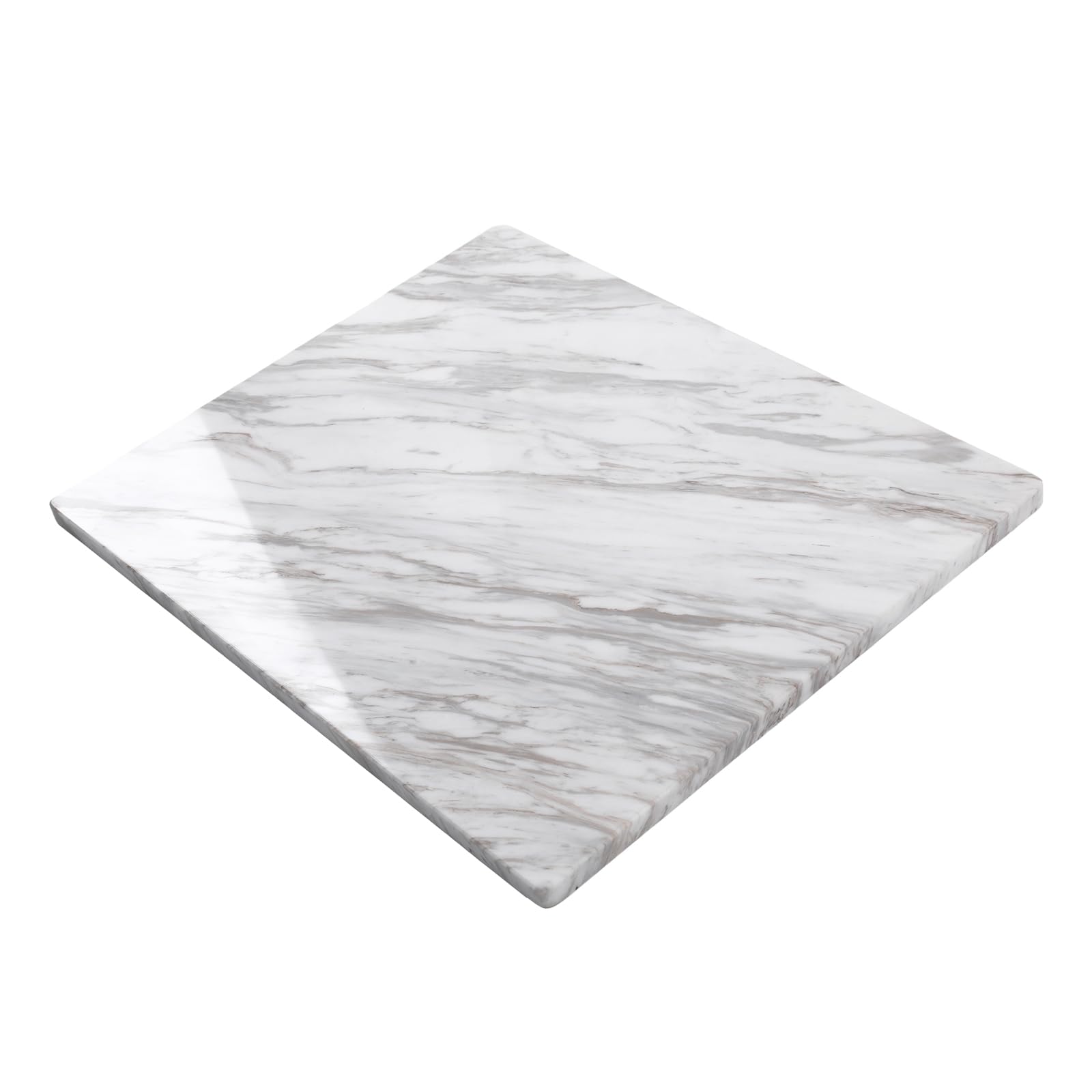 natural marble cutting board for kitchen, 16 x 20 inch marble slab pastry board with non-slip feet for baking, cheese, charcuterie, chocolate, white gray net veins
