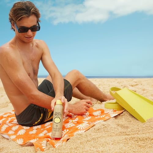 sun bum original spf 70 sunscreen body spray - broad spectrum moisturizing sunscreen with vitamin e - hawaii 104 act compliant made without octinoxate amp oxybenzone - 6 oz