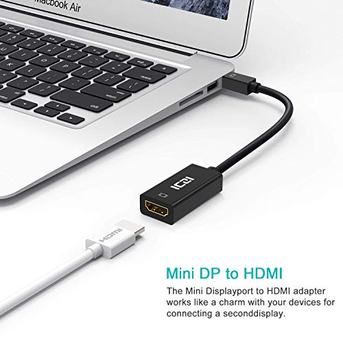 ICZI Adaptador Mini DisplayPort a HDMI 4K convertidor Thunderbolt macho a HDMI hembra para MacBook PRO Air iMac/Mac Mini Surface PRO 2 3 4 ThinkPad dell 4K TV HDTV Mini DP puerto ECC