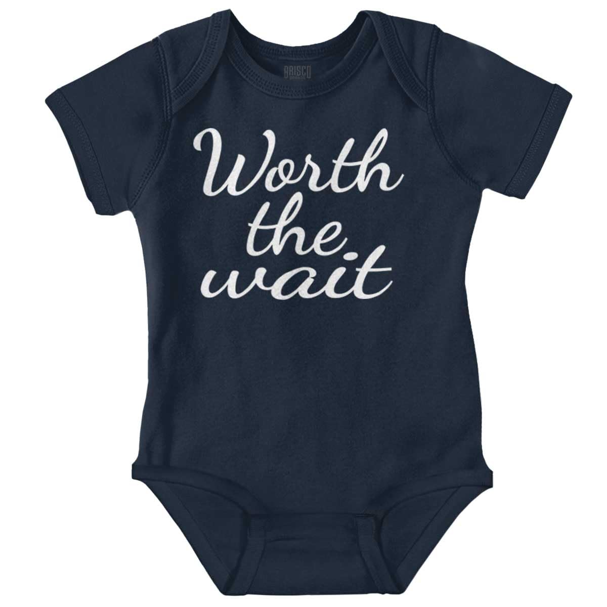 Brisco Brands Worth The Wait New Parents Cute Baby Romper Boys or Girls