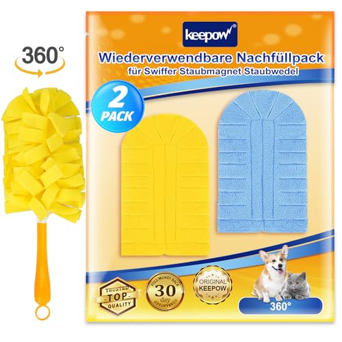 Lavabile: Le ricariche compatibili con Swiffer Duster possono essere lavate in lavatrice dopo l’uso. Dopo ogni lavaggio rimangono come nuove, sono riutilizzabili e non si aggrovigliano. La confezione include un pratico sacchetto per il bucato