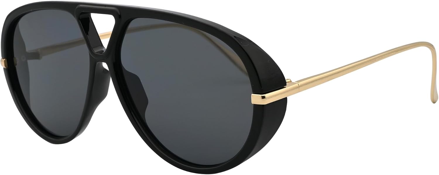 Trendy Oversized Aviator Sunglasses for Women Men Retro Big Large Shield Sun Glasses Vintage Shades