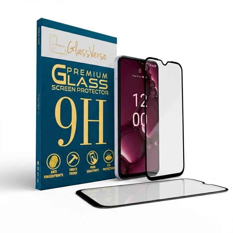 Image of GlassVerse SuperD Oleophobic Tempered Glass For Nokia G42 5G (Pack Of 2) with Free Installation Kit Full screen Coverage - 6.56 inch