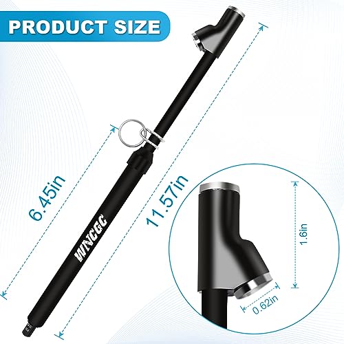 Image of Dual Head Tire Pressure Gauge, Heavy Duty Air Gauge Tire Pressure with Two Side Aluminum Scaleplate, Truck Tire Gauges for Tire Pressure Range to 10-150 PSI, Black, 1 Pack