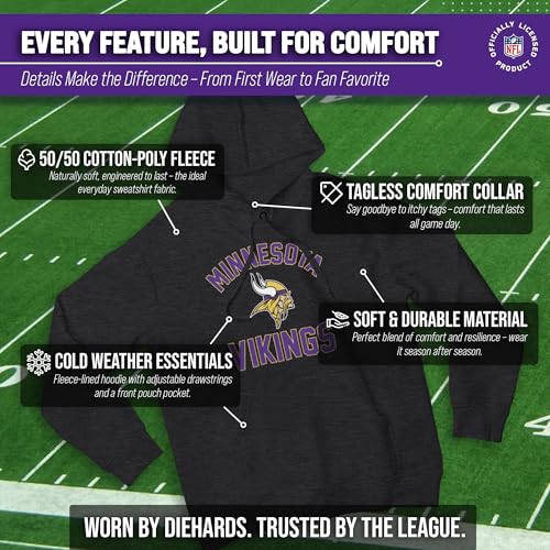 Image of Team Fan Apparel NFL Gameday Hoodie Pullover Sweatshirt for Men and Women | Officially licensed NFL Gameday fleece pullover - kangaroo pocket, ribbed cuffs, drawstring hood, unisex fit