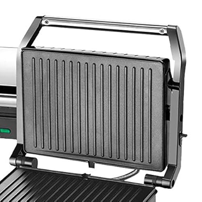 Kontaktgrill XL 180 Grad klappbar Tischgrill Kratzfesten Antihaft-beschichtung Sandwichmaker Edelstahl… – Bild 4