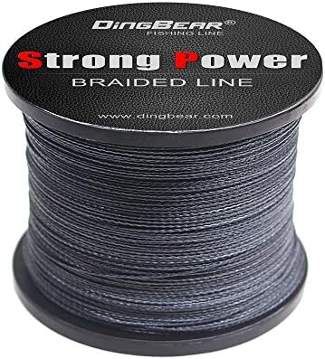 Dingbear 109Yd/100m 65LB/0.37mm Gray Super Strong Pull Generic Braided Fishing Line Fishing Lines FishLines FishingLine
