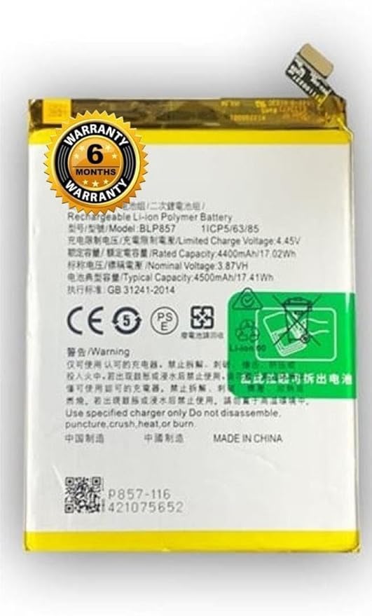 Image of Original BLP857 Battery for Oppo Q3 Pro / G7 Max /GT Neo Battery with 6 Month Warranty** (SUPER47)