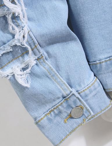 Image of Men`s Classic Ripped Hip Hop Motorcycle Denim Jacket