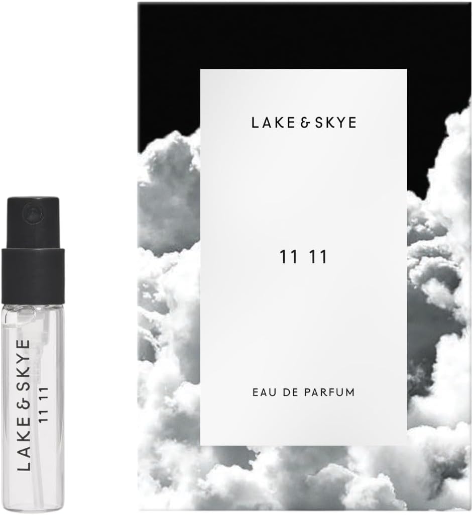 11 11 Eau de Parfum Sample, Clean Skin Musk & White Amber Unisex Fragrance with Ozonic & Marine Notes, 0.06 fl oz (2 ml)